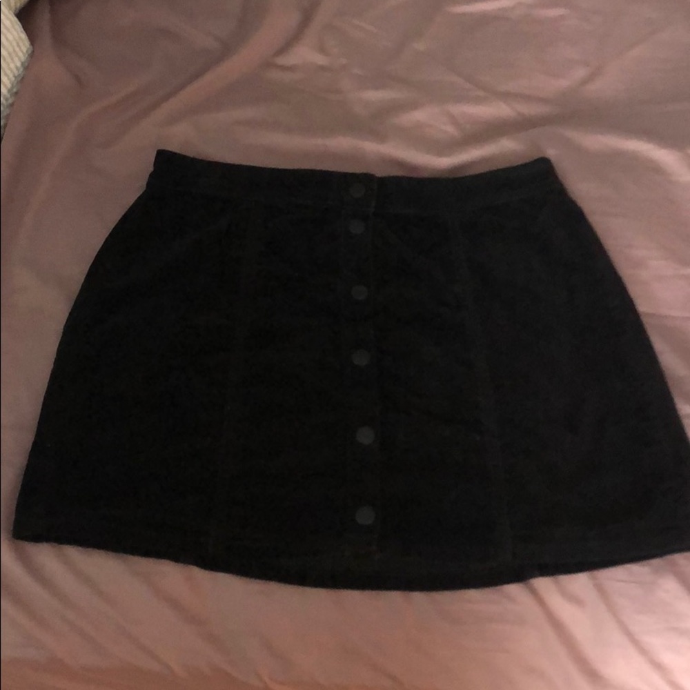 Brandy Melville Velvet Button Up Skirt